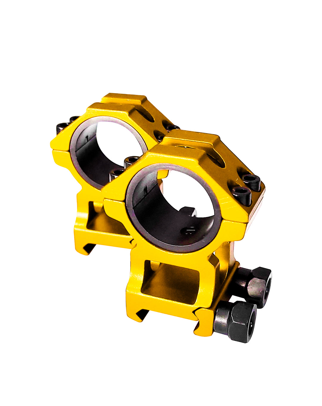 Montura Apolo Alta Picatinny 22 mm  Tubo 25–30 mm  Rojo/Dorado