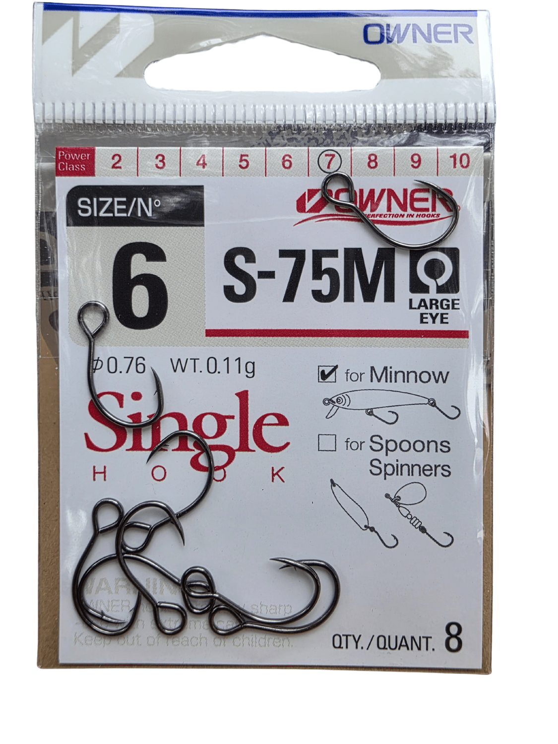 Anzuelos 🪝 Owner Single Hook S-75M KingFish Articulos de pesca y caza