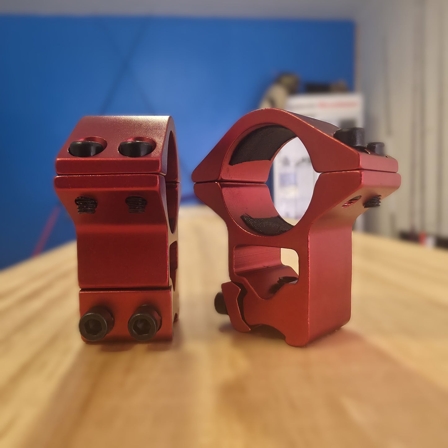 Montura Apolo 11 mm  Para Tubo 25 mm  Azul/Rojo