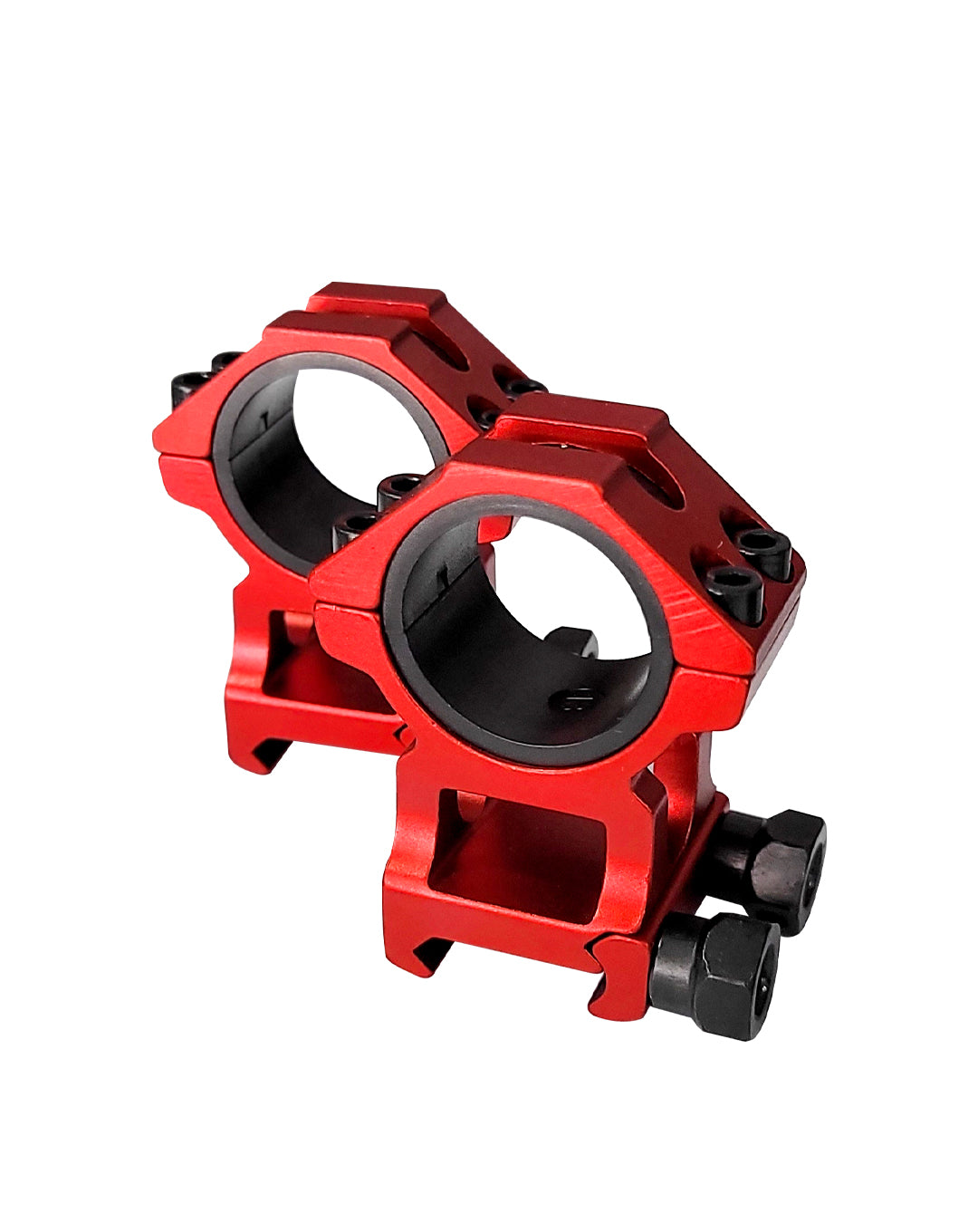 Montura Apolo Alta Picatinny 22 mm  Tubo 25–30 mm  Rojo/Dorado