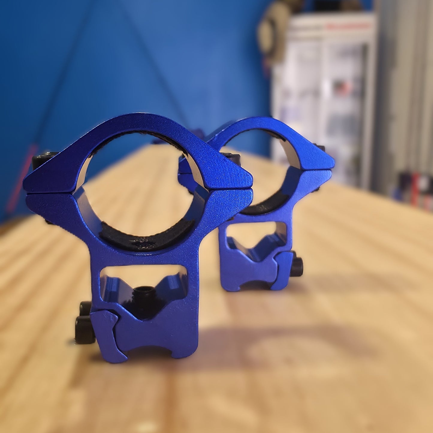 Montura Apolo 11 mm  Para Tubo 25 mm  Azul/Rojo