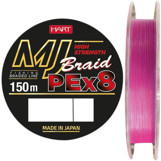 Multifilamento Hart MJ Braid PE 8X Rosa  Línea Trenzada Japonesa
