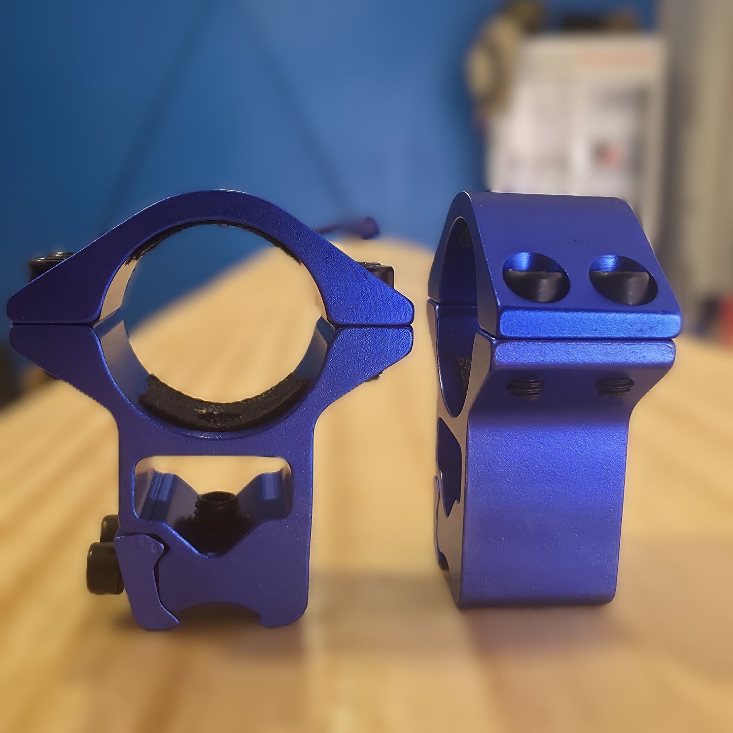 Montura Apolo 11 mm  Para Tubo 25 mm  Azul/Rojo